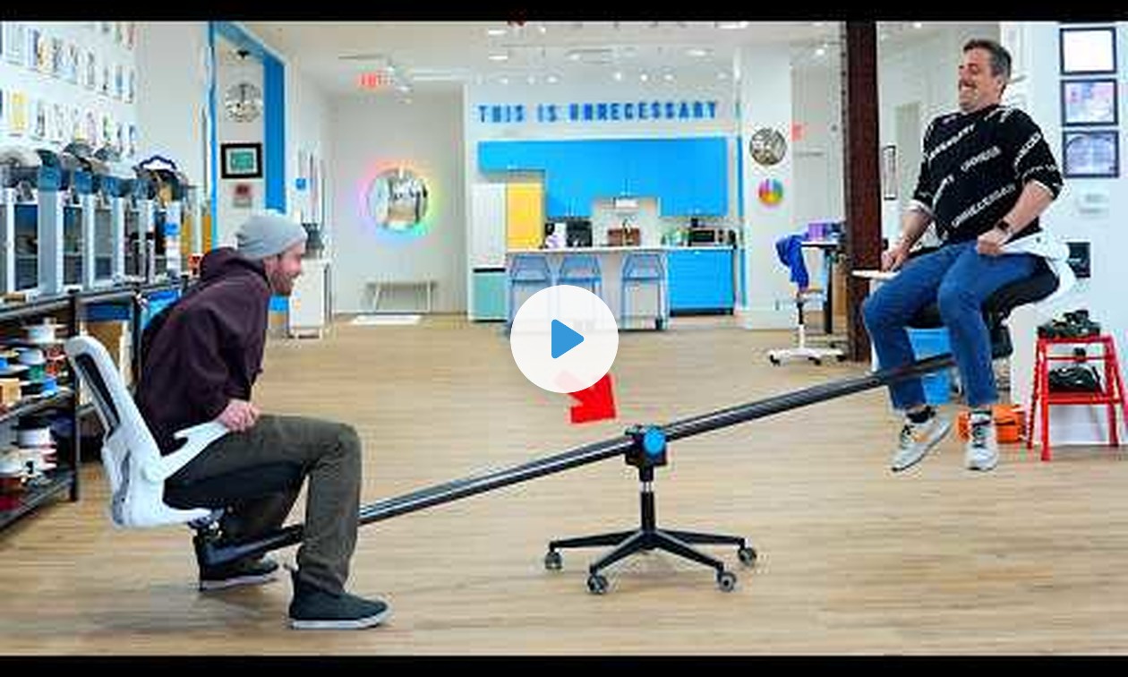 I Turned These Office Chairs Into a Seesaw for Adults