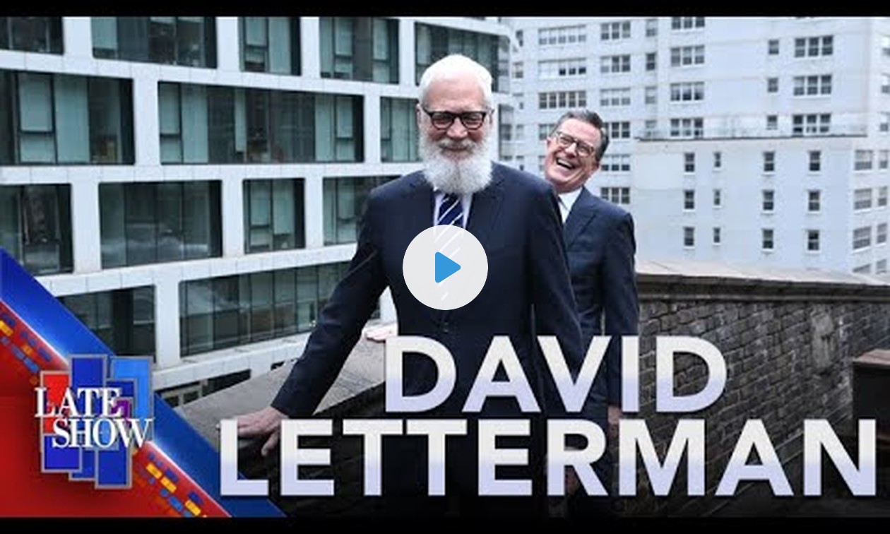 Wanton Destruction Of CBS Property - Letterman & Colbert Toss Stuff Off The Roof Of The Ed Sullivan