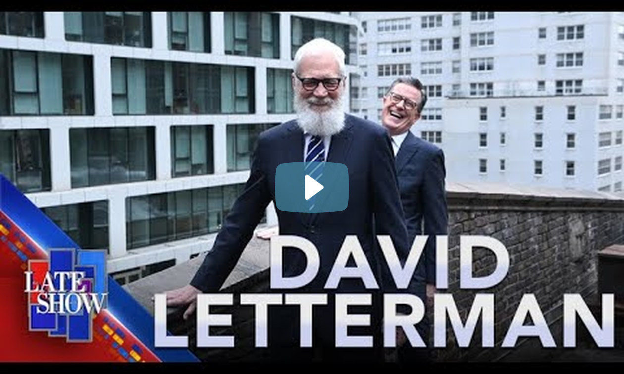 Wanton Destruction Of CBS Property - Letterman & Colbert Toss Stuff Off The Roof Of The Ed Sullivan