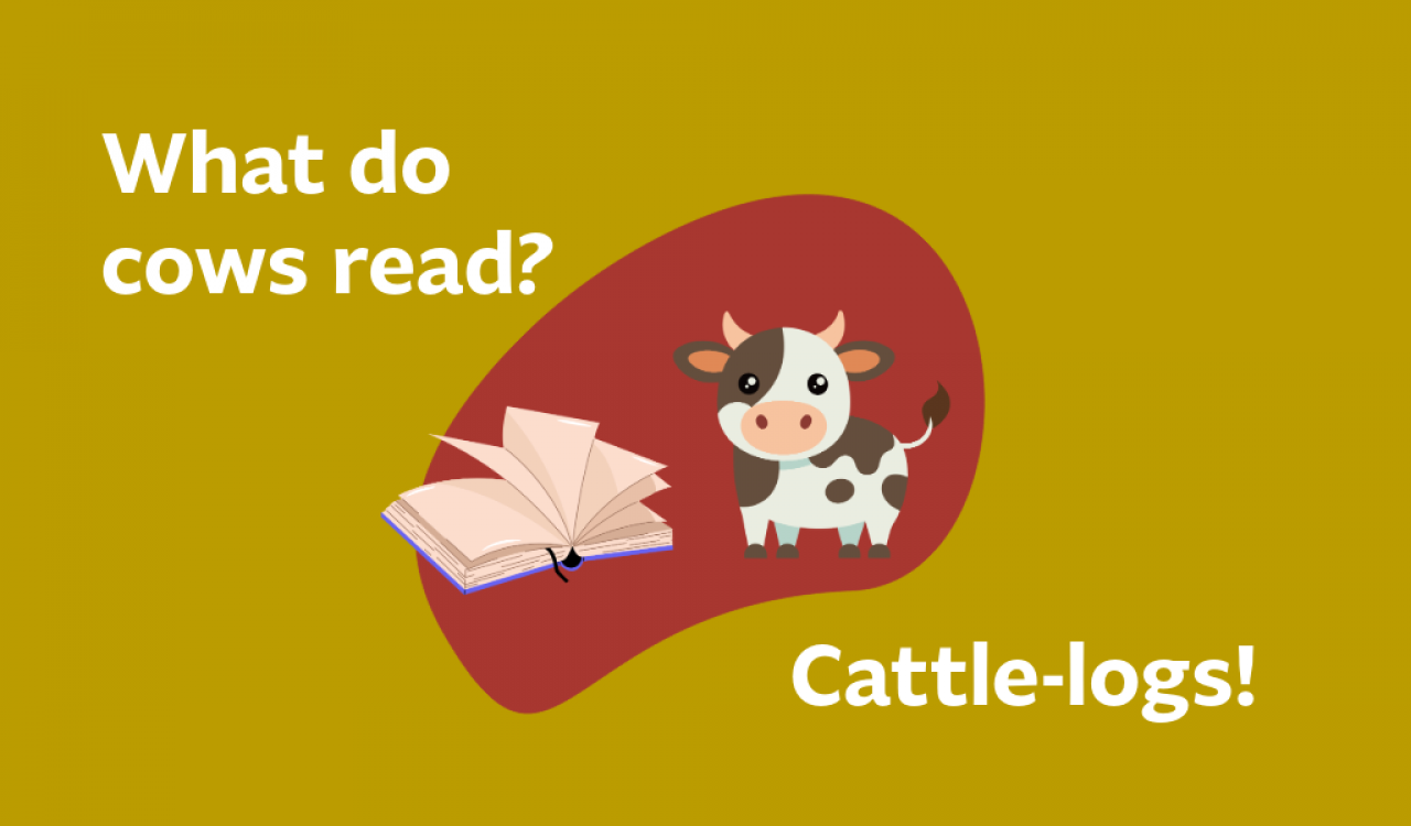 What do cows read? Cattle-logs! 