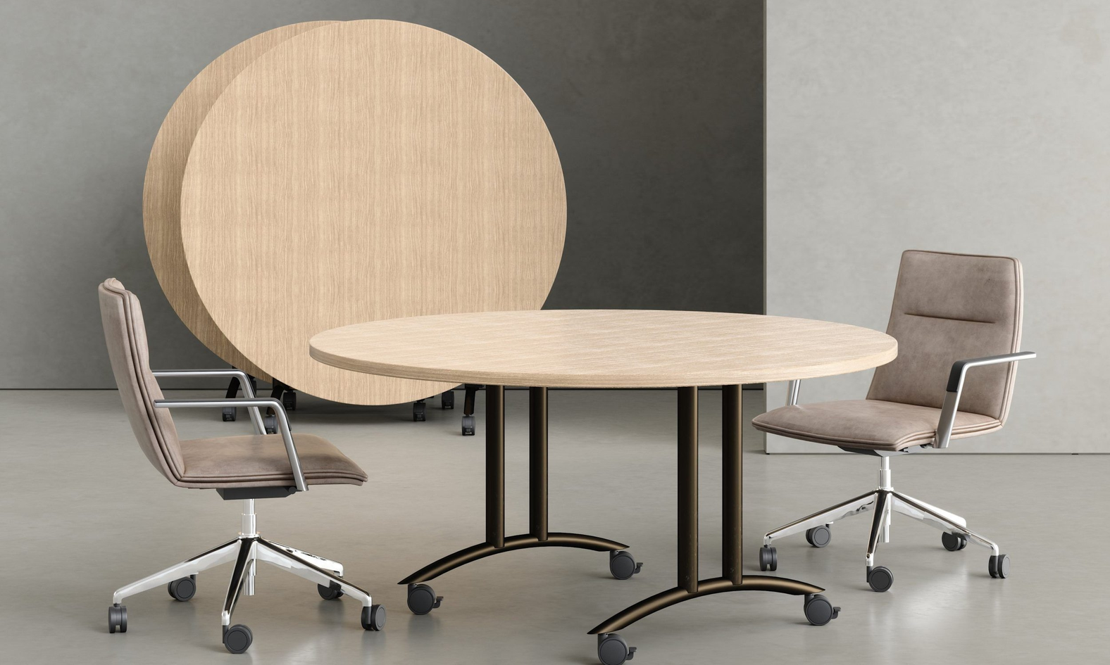 Nevers Launches Voltear: Large Executive Mobile Flip Tables Built to Transform Flexible Spaces — officing.