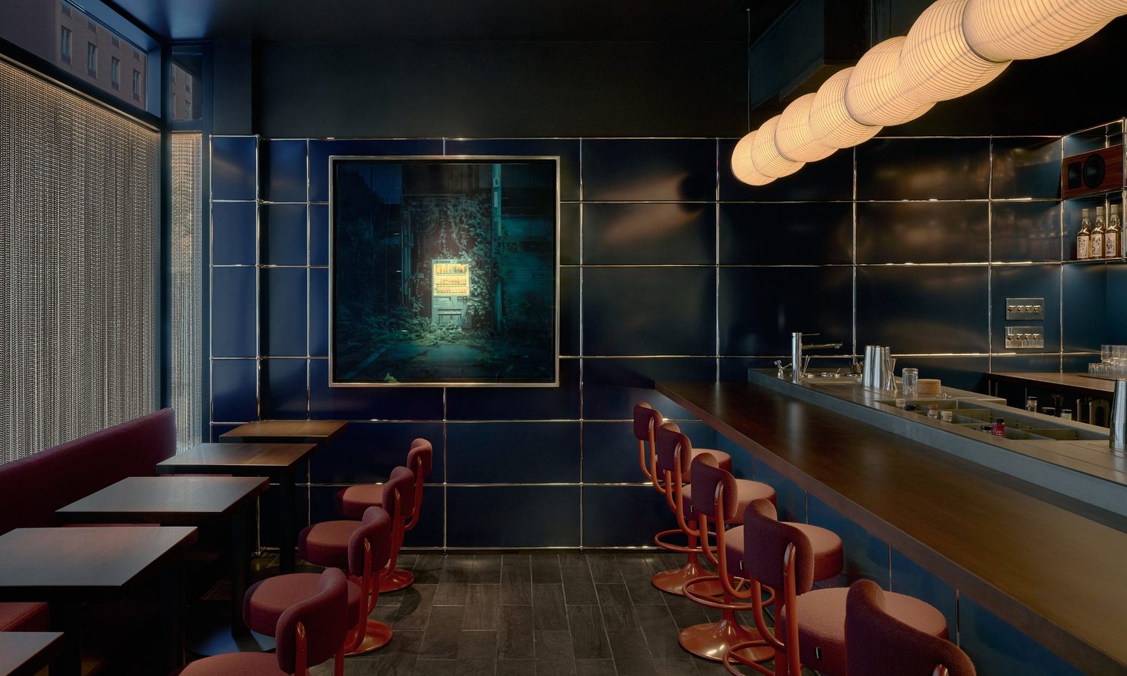 This cocktail lounge was made almost entirely from USM modules