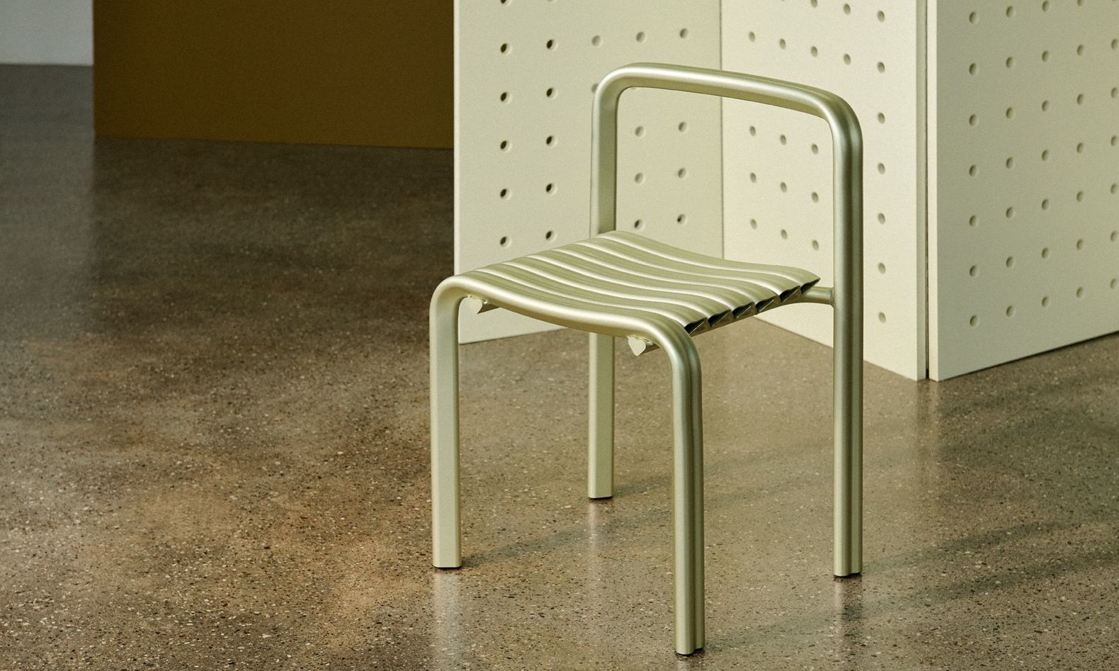 This cool aluminium chair wears its heart on its frame
