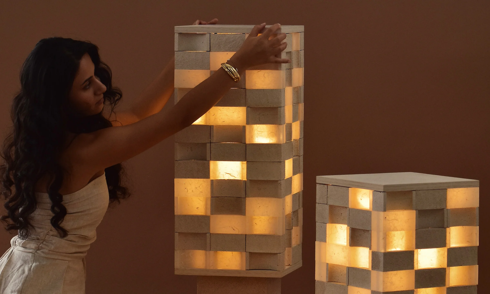 This gorgeous lamp is made from egg shells