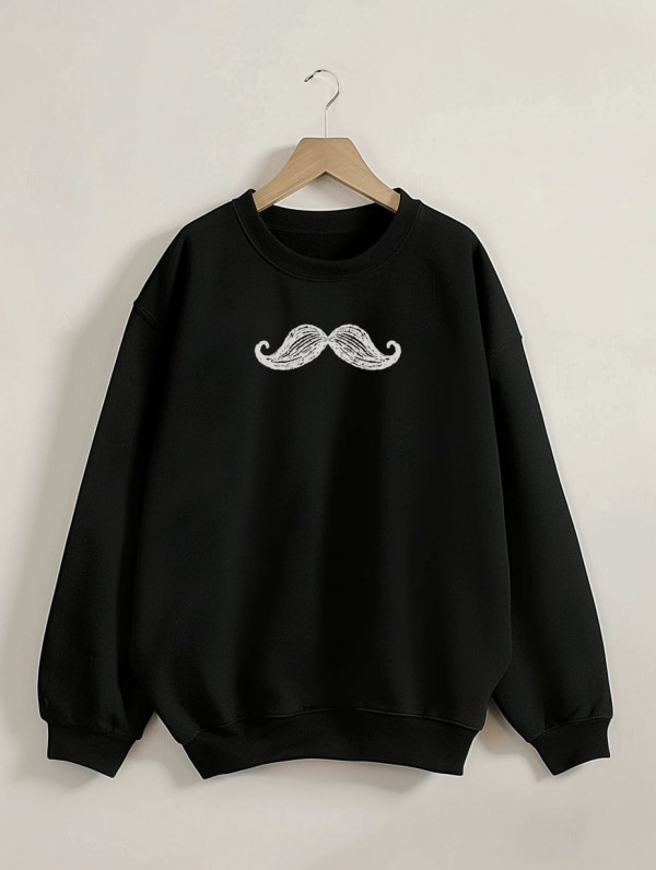 moustache sweatshirt