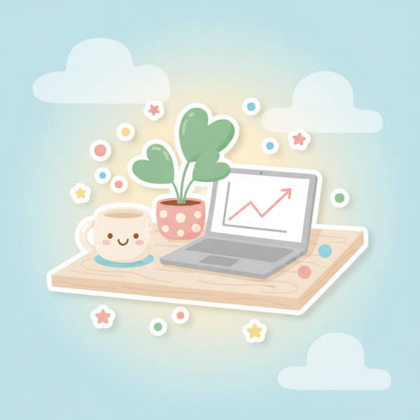 Cute sticker-style illustrated...