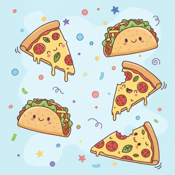 playful doodle illustration of...