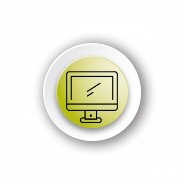 Graphic showing a computer monitor