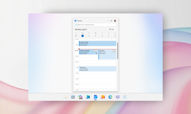 See your day at a glance with the new Calendar app