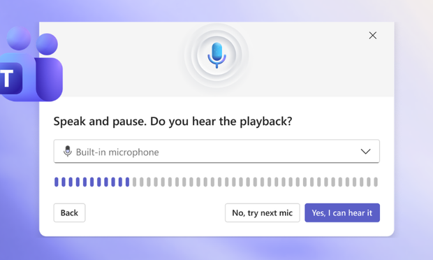 Test your audio before joining a Teams meeting