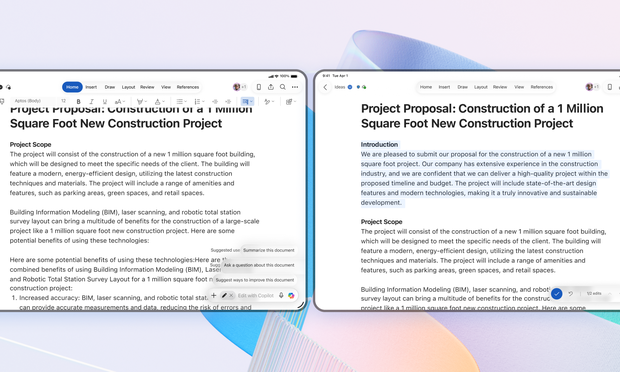 Co-create documents with Copilot in Word for iPad
