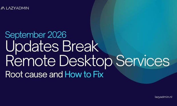 September 2026 update Break RDS - How to Fix