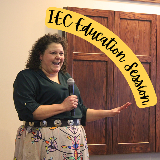 Marcy Averill presents at an IEC education session