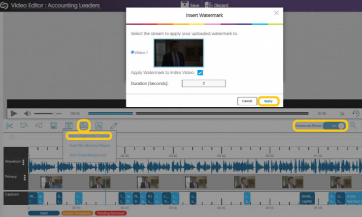 YuJa Video Editor and Blur Tools