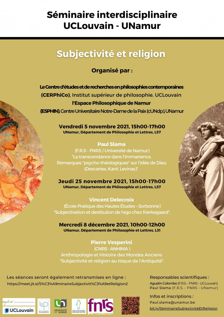 S&eacute;minaire interdisciplinaire "Subjectivit&eacute; et religion"