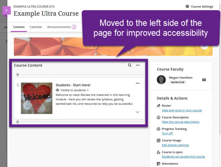 Screenshot of the Content Outline on the Left Side of the Page